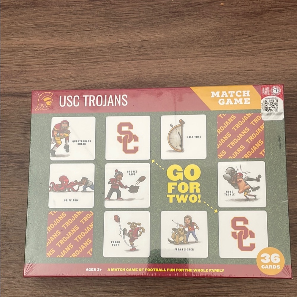 USC Trojan Licensed Memory Match Game New & Sealed